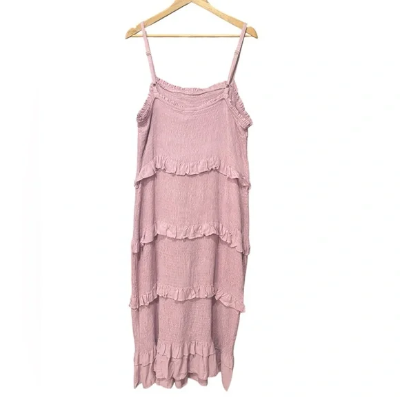 Ava & Viv Women's Smocked Ruffle Midi Tank Sundress - Picture 5 of 5